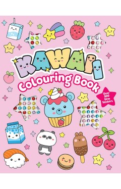 Kawaii - Gem Sticker Colouring Book